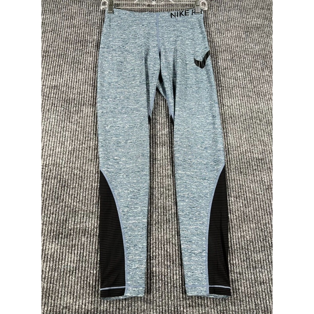 Nike Leggings Womens Small‎ Blue Activewear Workout Dri-Fit Running Lifting Gym